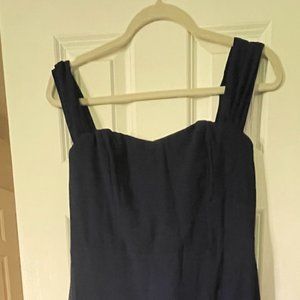 Navy Blue Prom Dress w/ Slit (L)